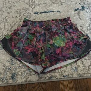Multicolor Lululemon hotty hot shorts
